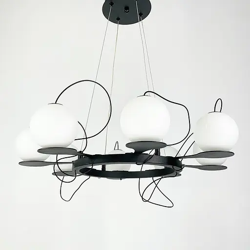 Люстра в форме кольца Hubble Bubble Line.F Диаметр 60см - фото 6