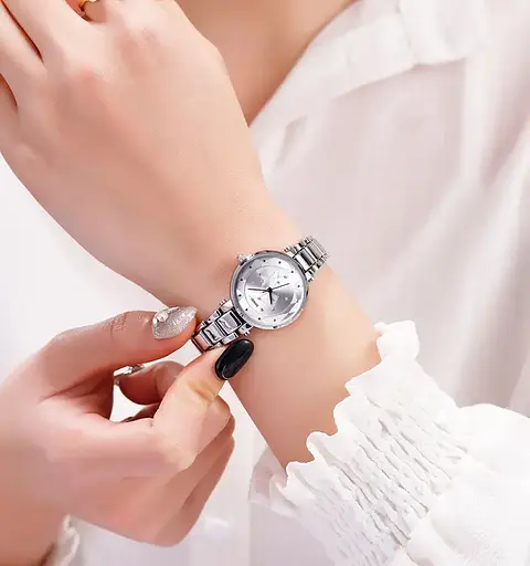 Часы женские наручные Skmei 1411 Звездное сияние (Серебристый) - фото 3