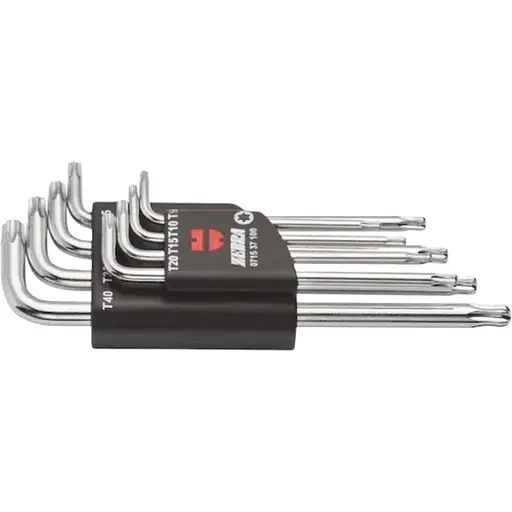 Набір ключів Wurth Г-подібних Torx з кулькою ТХ9-40, 8 шт. Zebra (арт. 071537 100) - фото 1