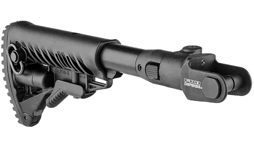 Приклад телескопический Fab Defense для АКМС складной черный - фото 5