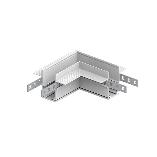 З'єднувач кутовий Ardero LD2004 для вбудовуваного шинопроводу білий - фото 1