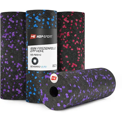 Мини массажный ролик (валик, роллер) Hop-Sport EPP 15см HS-P015YG черно-красный - фото 6