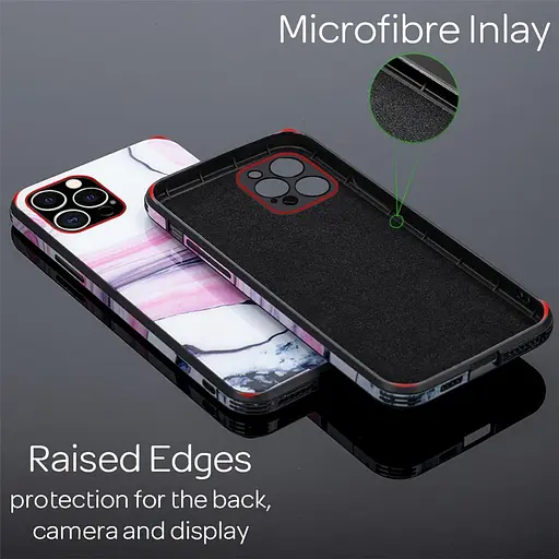 Чохол NALIA из закаленного стекла для iPhone 12 Pro Max, жесткий чехол-бампер с мраморным дизайном - фото 3