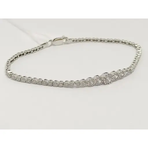 Золотой браслет Favoritum с фианитами. 911206_2Б 17,5 - фото 2