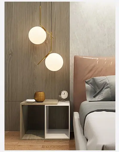 Підвісний світильник із обʼємним білим матовим плафоном | Арт. AA 357-200 M | Line F - фото 11