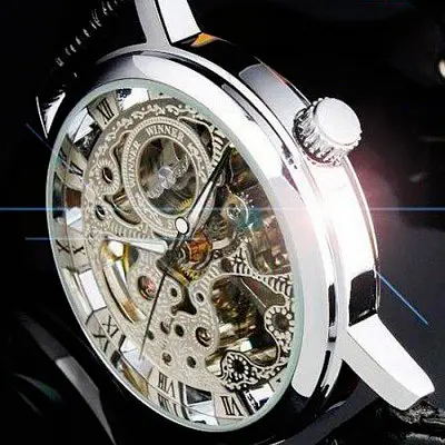 Наручний годинник жіночий Winner Silver II Чорний (490) - фото 7