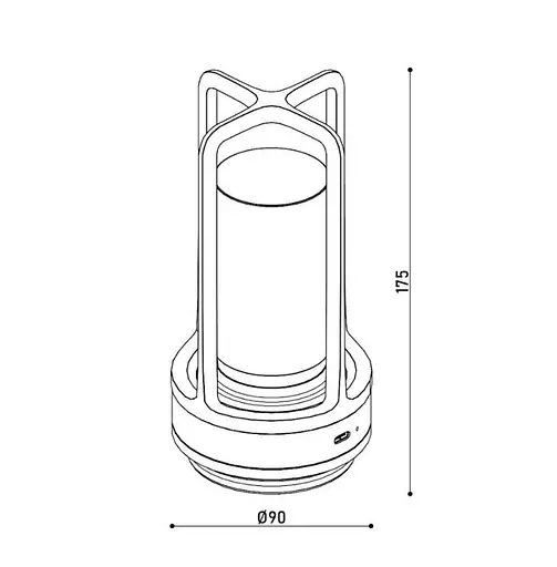 Настольная лампа с аккумулятором KLOODI DECO TA-5V CAN CCT BK - фото 5