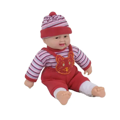 Пупс-хохотун, X1608-1, 38 см, смеется, мягконабивной (в ассортименте)