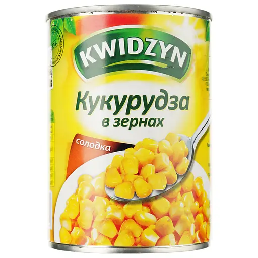 Уценка. Кукуруза сахарная Kwidzyn консервированная 400 г (468763) - фото 2