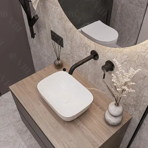 Умивальник VBI Ravenna S white накладний VBI-011201, Білий - фото 1