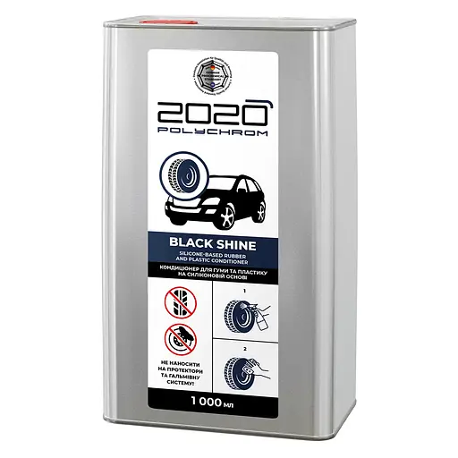 Кондиционер Polychrom 2020 Black Shine для резины и пластика на силиконовой основе 1 л