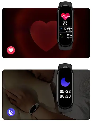 Фитнес-браслет Band M9 Фитнес трекер, шагомер, пульсометр и мониторинга сна Blue (18335) - фото 2