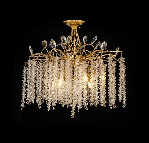 Люстра підвісна кришталева VALESO 1113/600 золотий на 9 ламп E14