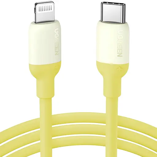 Кабель Ugreen US387 USB-C to Lightning Cable 1 м (желтый) (90226) - фото 1