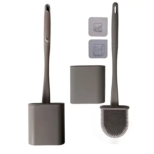 Йоржик для унітазу Werk WTB-02 силіконовий сірий (147424) - фото 2