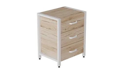 Тумба универсальная Ferrum-decor Вивьен 3 50x41x40 белый ДСП Дуб Сан-Марино 16мм (FRD-104192) - фото 4