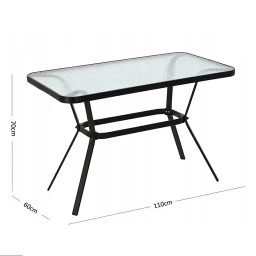 Стіл садовий Garden Line Fenix black 110 x 60 x 70 см - фото 4