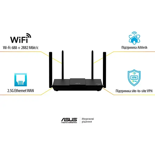 Бездротовий маршрутизатор роутер Asus RT-BE50 (143041) - фото 10