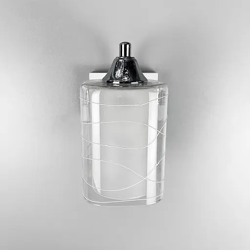 Бра в білому корпусі на 1 плафон Line F 126/1 CR+WT+WT - фото 3