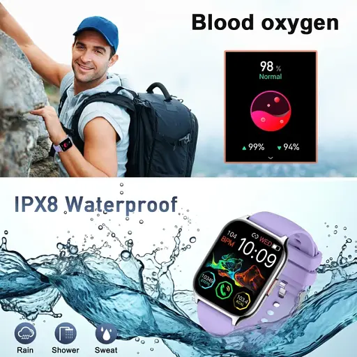 Смарт-часы HOIFA P98 Purple - фото 2