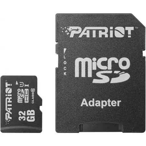 Карта памяти Patriot LX microSDHC 32GB UHS-I Class 10 + SD адаптер (PSF32GMCSDHC10) (113844)