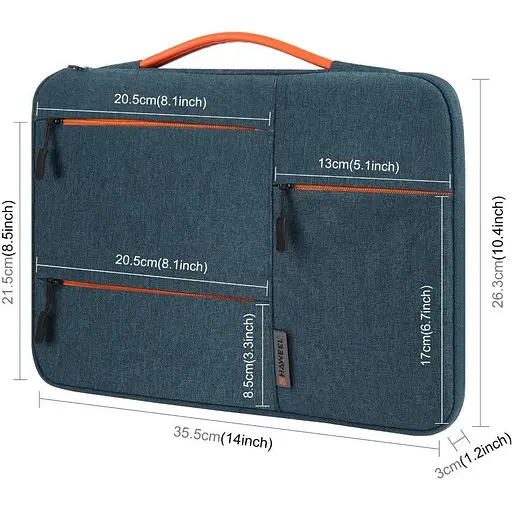 Сумка для ноутбука Haweel HWL2165 14-15" темно-синяя - фото 4