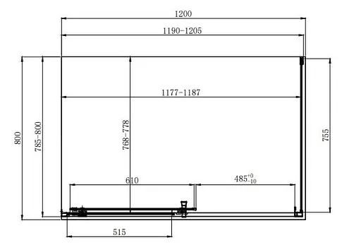 Душевая кабина Dusel A-515 120x80x190 тонированная, Хром, Универсальная, тонированная, хром, 120x80 - фото 2