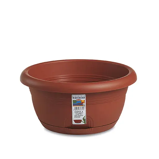 Вазон пластиковый CAPRI, круглый, с автополивом, 30 см, 5 л (84300)