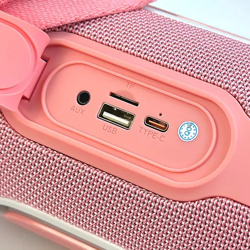 Колонка портативна Hopestar H65 20W Bluetooth з ргб-підсвіткою LED рожева - фото 7