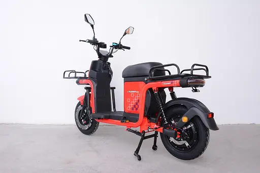 Электроскутер Грузовой с двумя большими багажниками Crosser SUPER MAX 1200W 60V30AH Li-Fe | USB зарядка Красный  - фото 4