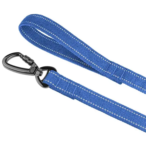 Повідець для собак Barksi Сotton з карабіном на замку 200x2 см лазурно-синій - фото 2