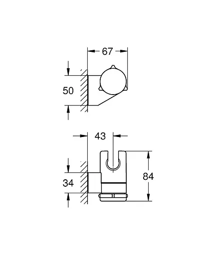 Держатель ручного душа Grohe Tempesta 27595001 Хром - фото 6