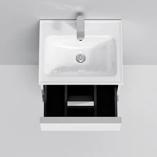 Тумба з умивальником AM.PM X-Joy S підвісна 55 см 2 ящики білий MTA-FHX0552WG-WCC0552WG Білий - фото 4