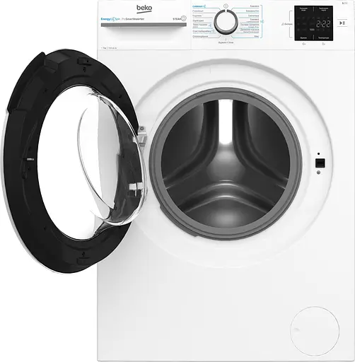 Стиральная машина Beko фронтальная 7 кг 1200 A+++ (-10%) 49 см дисплей инвертор ПАВ белый - фото 3