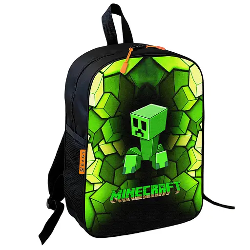 Рюкзак школьный детский 36х27см Майнкрафт Крипер «Minecraft» с принтом для мальчика (00588)