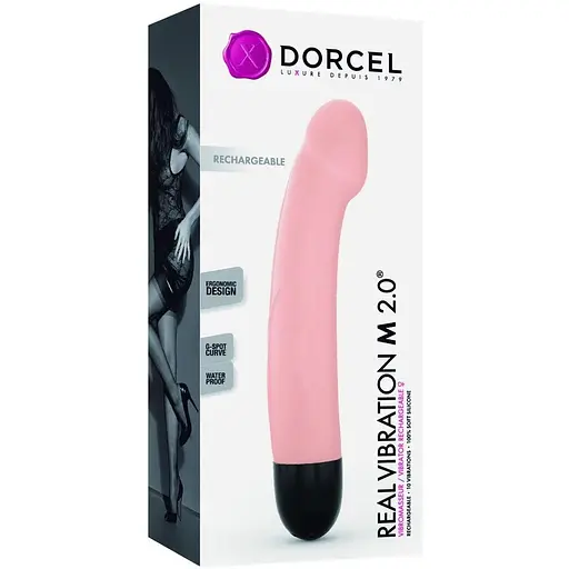 Вібратор Dorcel Real Vibration M Flesh 2.0 діам 3.7 см перезаряджається для точки G - фото 4