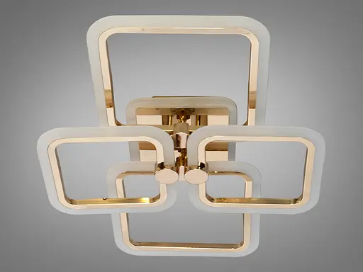 Плоска світлодіодна люстра з пультом, диммером, підсвіткою, 70W - фото 4