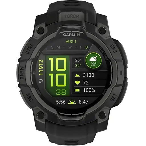 Смарт-часы Garmin Instinct 3 50mm AMOLED Black with Charcoal Band 010-03020-00 - фото 2