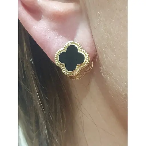 Золоті сережки Імперія золота Конюшина з емаллю. СБ929ЛИ - фото 2