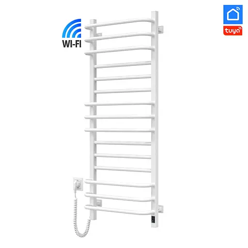 Электрический полотенцесушитель Navin Грандис 480x1200 Sensor с Wi-Fi, левая с таймером, белая 12-112033-4880, Белый, Левое, Электронный - фото 3