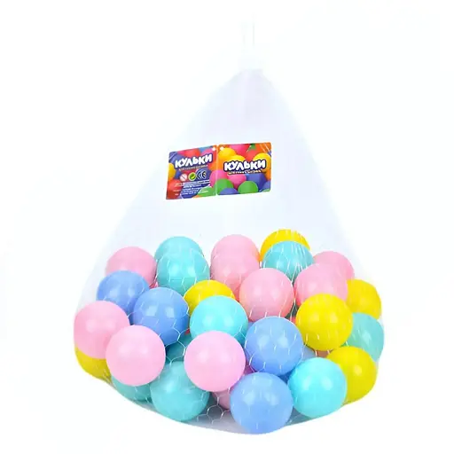 Набор шариков для сухого детского бассейна MR 1409, 40 шт. 5.5 см (голубой, розовый, синий, желтый) - фото 2