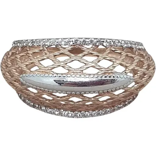 Золотое кольцо Tango с фианитами. 380107 18,5