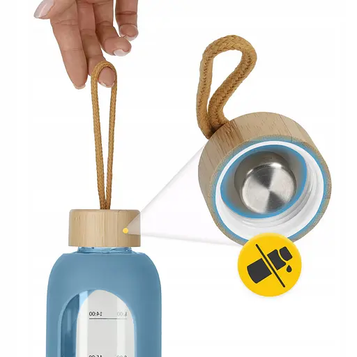 Пляшка для води 4FIZJO спортивна 750 мл скляна Blue (P-5905973404181) - фото 7