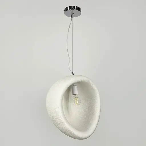 Гіпсовий світильник у білому кольорі Ø40х46 см | Арт. MJ39-330 WT | Line F - фото 6