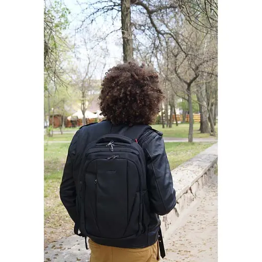 Рюкзак міський офисний Tigernu T-B3399 22л з USB для ноутбука 15.6" Black Grey (17051) - фото 8