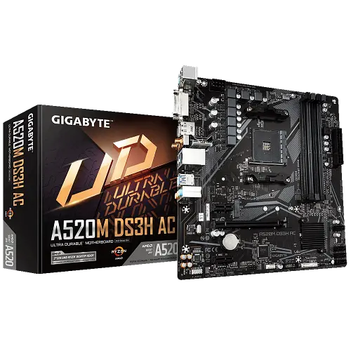 Материнська плата Gigabyte A520M DS3H AC Socket AM4 (A520M DS3H AC)
