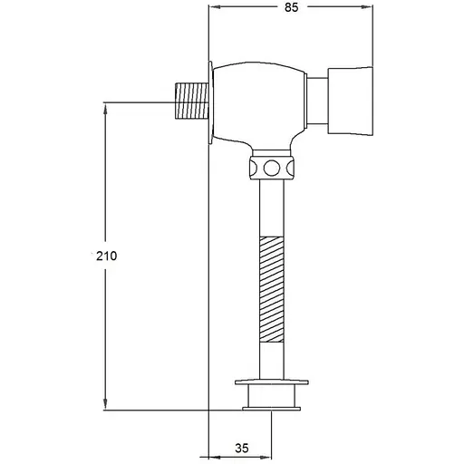 Кран для писсуара Lidz (CRM) 90 10 903 00 - фото 2