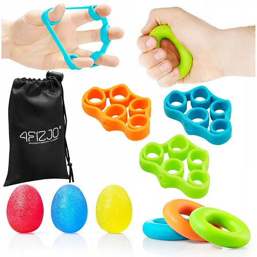 Набір еспандерів для пальців та зап'ястя 4Fizjo 9 шт. Mix (P-5907739311153) - фото 2