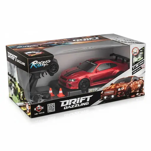 Радіокерована Дрифт-машина SC 16 A 14, 4WD, 1:16, Акумулятор 3.7V, 2.4GHz, Парогенератор, Змінні колеса, Червона - фото 2