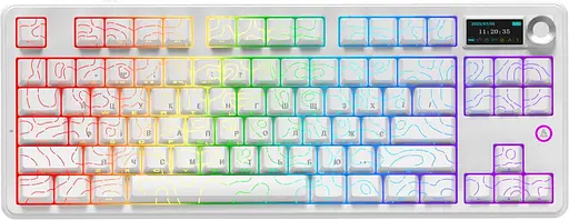 Клавіатура Ajazz AK870 V2 Side Contour White (AK870-V2-S-W) - фото 1